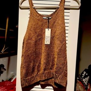 Vince. Large Brown knitted tank